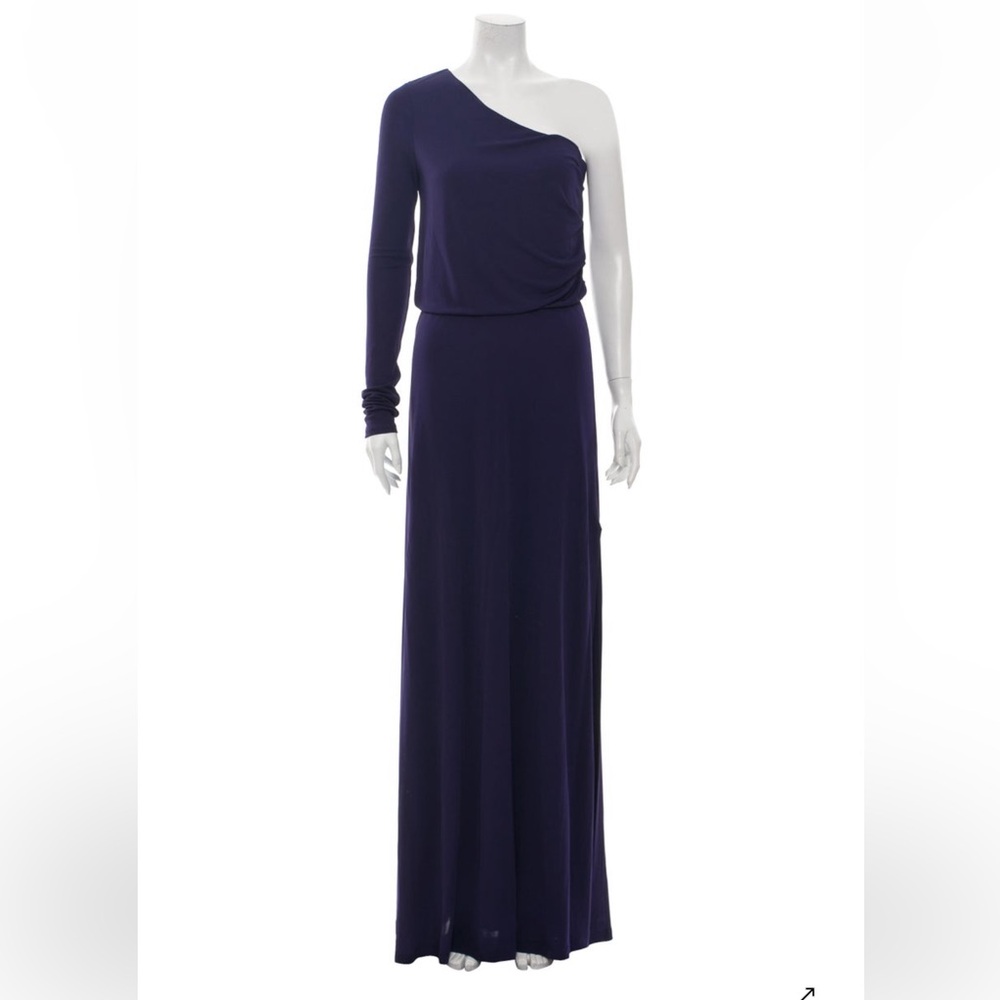 Halston Heritage
One-Shoulder Navy Maxi Dress